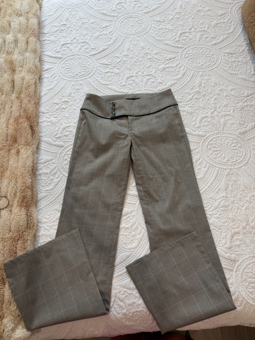 Tiger Mist Teresia Pant in Grey Check